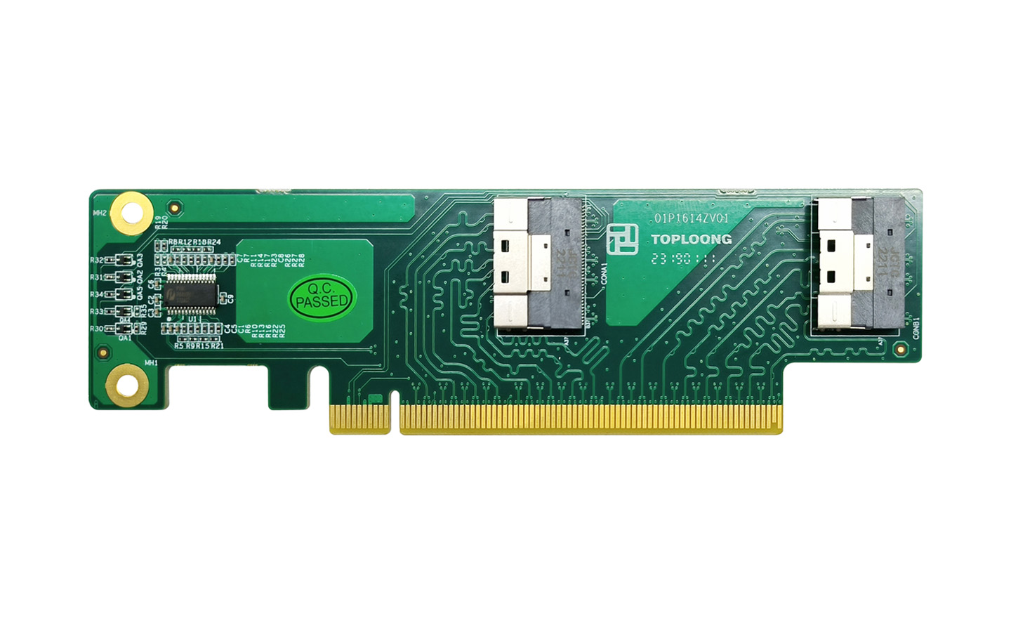 PCIE3.0 16x to 2*8654 8x转接卡